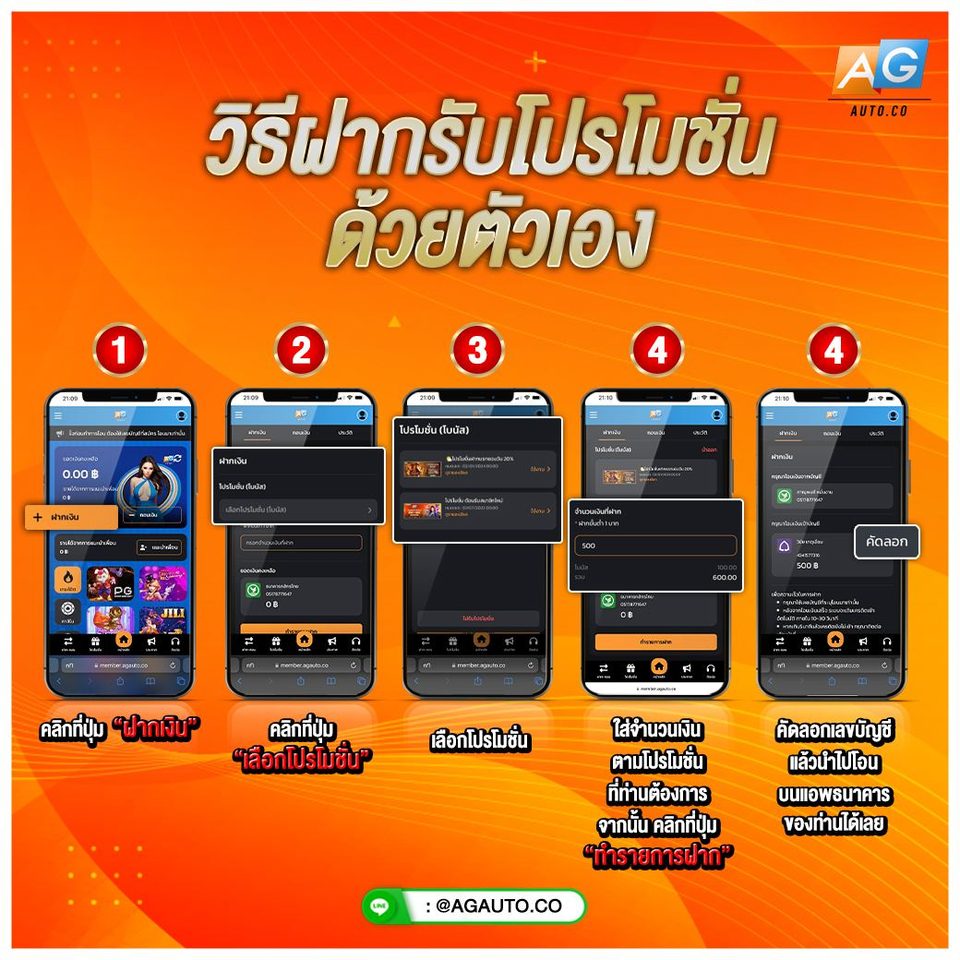 วิธีฝากรับโปรโมชั่นด้วยตัวเอง AGME
